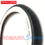 COPERTURA 16x1.75 SCANALATO NERO/BIANCO CHAOYANG H-460