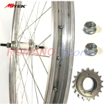 RUOTA 26x1 1/2 R POST.ALLUMINIO/ALLUM.+ROCCHETTO FILETT.+2 DADI