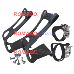 FERMAPIEDI NYLON MTB + CINGHIETTE NYLON NERE