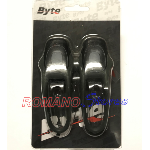 FANALE ANT.+ POST. GRIGIO/NERO "BYTE" 2 LED C/BATTERIE