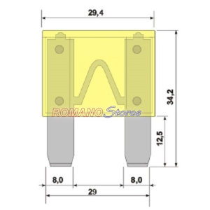 PORTAFUSIBILE MAXI C/CAPPUCCIO C/INNESTO LAMELLARE S/FASTON