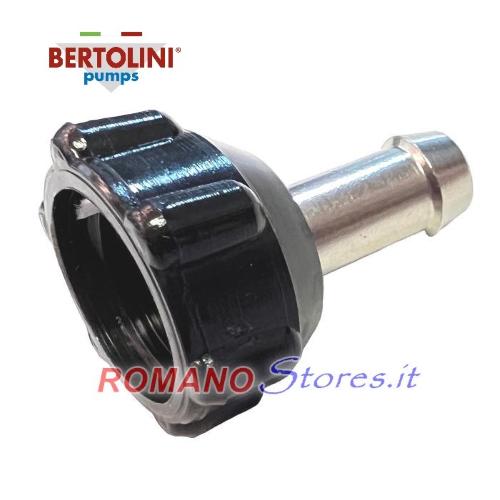 GHIERA+RACCORDO TUBO SCARICO ORIGINALE BERTOLINI PUMP PER POMPA 20SR/TRIAL 1° TIPO