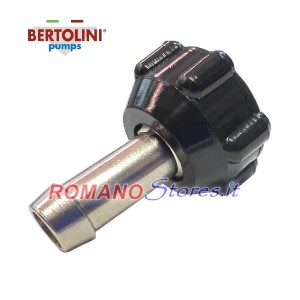 GHIERA+RACCORDO TUBO SCARICO ORIGINALE BERTOLINI PUMP PER POMPA 20SR/TRIAL 1° TIPO