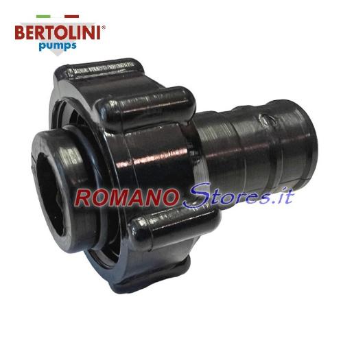 GHIERA+RACCORDO TUBO ASPIRAZIONE ORIGINALE BERTOLINI PUMP PER POMPA 20SR/TRIAL 1° TIPO