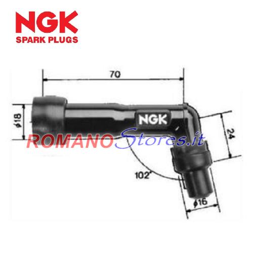 CAPPUCCIO PIPETTA CANDELA NGK XD05F 8072 5 kOhm SENZA NOTTOLINO