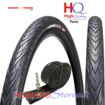 COPERTONE+CAMERA 28x1 5/8x1 1/8 700x35 SCANALATO NERO CHAOYANG