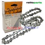 CATENA RATIOPARTS PER MOTOSEGHE CON BARRA CARVING 60 Maglie 1/4" x 0.050" x 1.3