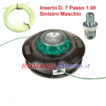 TESTINA LOAD&GO EXTRALIFE POMELLO RINFORZATO OLEOMAC M7x1.0 SINISTRO MASCHIO