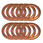 RONDELLA PIANA IN RAME D.10x16x1.4 mm. " 10 Pezzi "