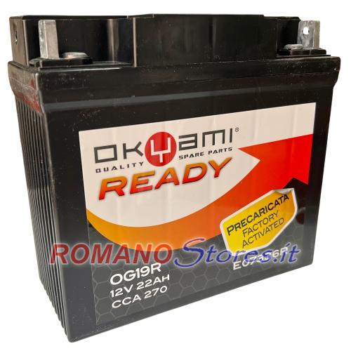 BATTERIA SIGILLATA PRECARICATA 12V / 22 Ah OKYAMI OG19R POTENZIATA CCA270