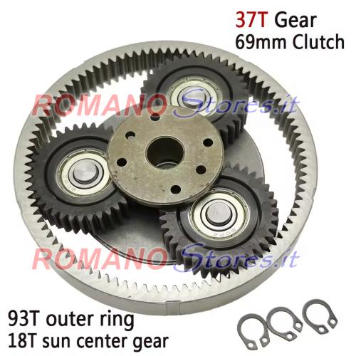 INGRANAGGI MOTORE PY36V250W 37T 40mm con Frizione Destra 69 mm