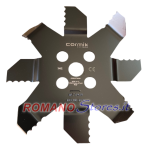 DISCO TRINCIA TUTTO PER DECESPUGLIATORE 8 TAGLI RICURVI 250 x 25.4 x 3.5 mm