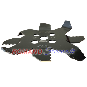 DISCO TRINCIA TUTTO PER DECESPUGLIATORE 8 TAGLI RICURVI 250 x 25.4 x 3.5 mm