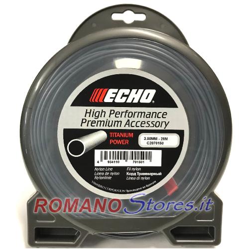 FILO PER DECESPUGLIATORE 3 mm x 28 Mt ECHO TITANIUM HIGH PERFORMANCE