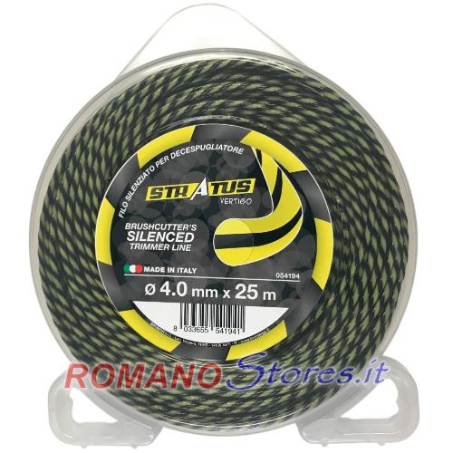 FILO PER DECESPUGLIATORE D 4 x 25 Mt STRATUS VERTIGO SILENZIATO