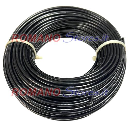GUAINA SPIRALATA A FILO QUADRO 4.5 mm NERA ( Rotolo 50 Mt )