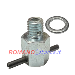 RUBINETTO IN ALLUMINIO PER SPURGO VASCHETTA CARBURATORE BING 1/19 1/23+ GUARNIZIONE