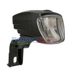 FANALE ANTERIORE A LED CON BATTERIE ATTACCO FORCELLA NERO