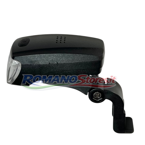 FANALE ANTERIORE A LED CON BATTERIE ATTACCO FORCELLA NERO
