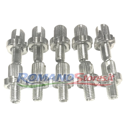 10 x REGOLATORE IN ALLUMINIO PER LEVA FRENO CICLO D. 6 x 16 mm Passo 1.0