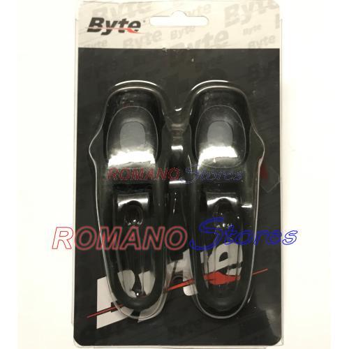 FANALE ANT.+ POST. GRIGIO/NERO "BYTE" 2 LED C/BATTERIE